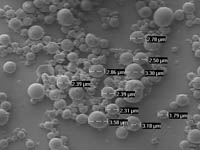 Microspheres 1 micron to 5 micron in diameter - FM-Series Fluorescent Polymer Beads - Tracer Particles
