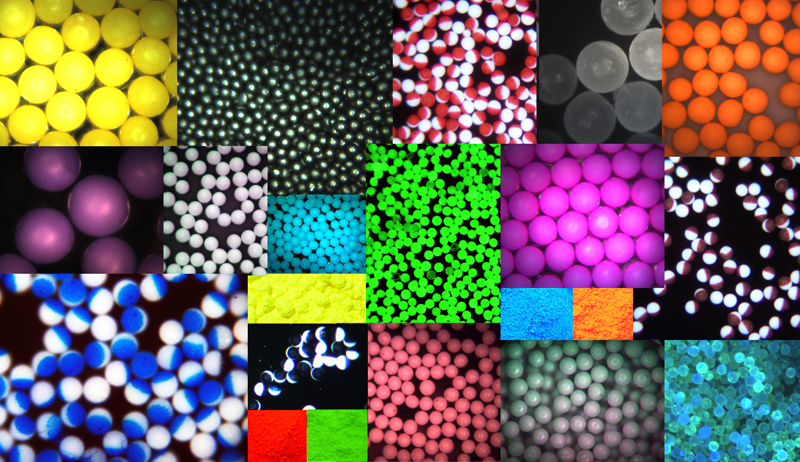 NIST-traceable microspheres, particle size standards, polyethylene spheres, glass microspheres, bond-line spacers.