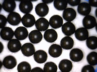Black Cellulose Acetate Polymer Spheres Density -1.3g/cc 2.5mm and 3.00mm<br>Other Sizes and Colors Available by Request