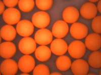 Orange Polyethylene Microspheres Density 1.00g/cc<br>Spherical Opaque Polymer Particles for Flow Visualization and PIV